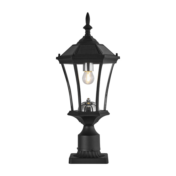 Sentinel Dusk-to-Dawn Solar Post Light (Matte Black)