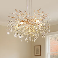24" Luxury Tree Branch Adjustable Crystal Chandelier