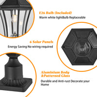Sentinel Dusk-to-Dawn Solar Post Light (Matte Black)