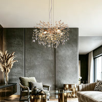 24" Luxury Tree Branch Adjustable Crystal Chandelier
