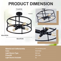 Apex Matte Black 4-Light Flush Mount Ceiling Light