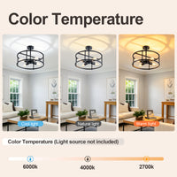 Apex Matte Black 4-Light Flush Mount Ceiling Light